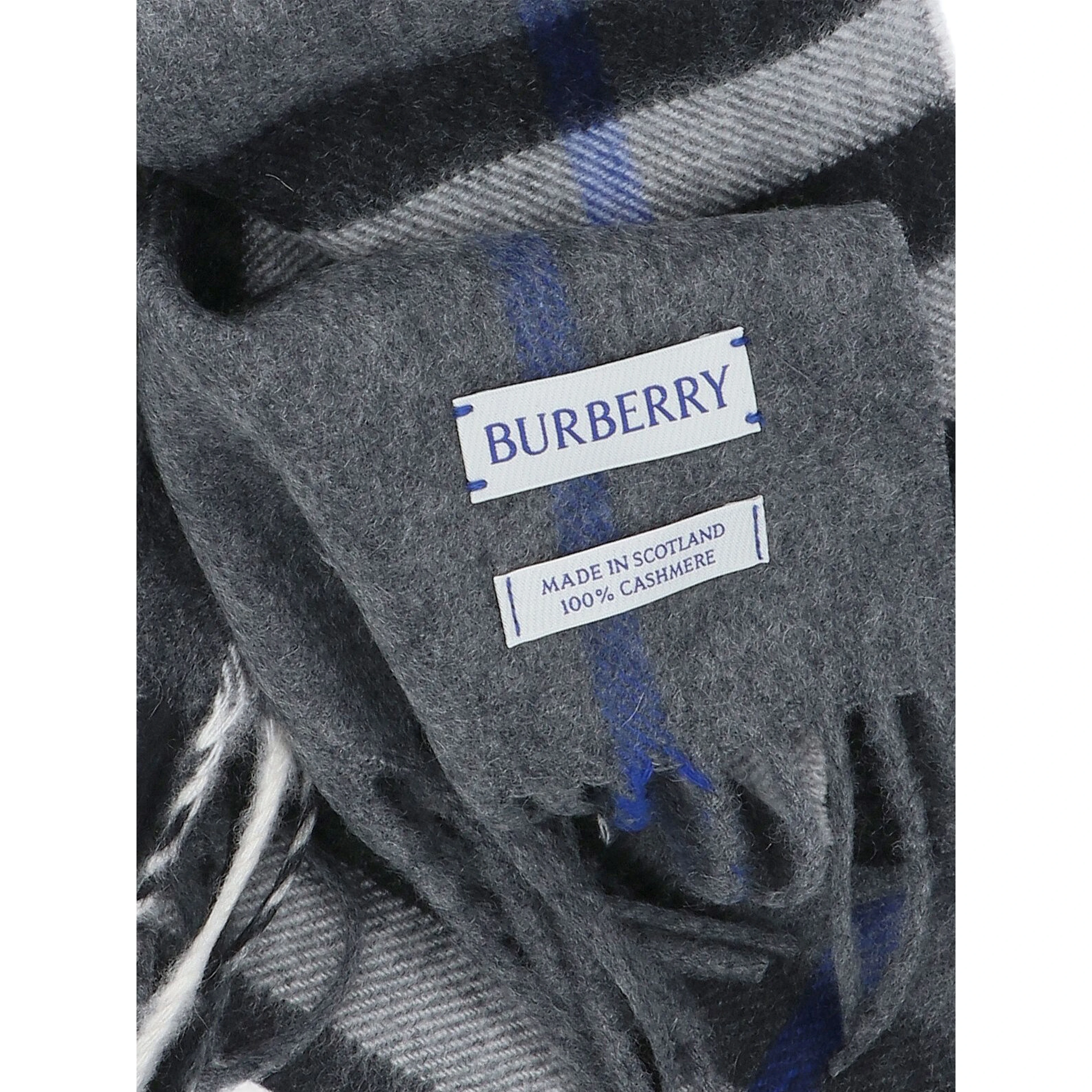 Check cashmere scarf