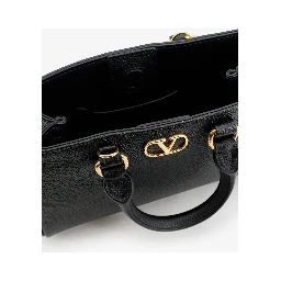 VLogo Signature mini bag in grainy calfskin