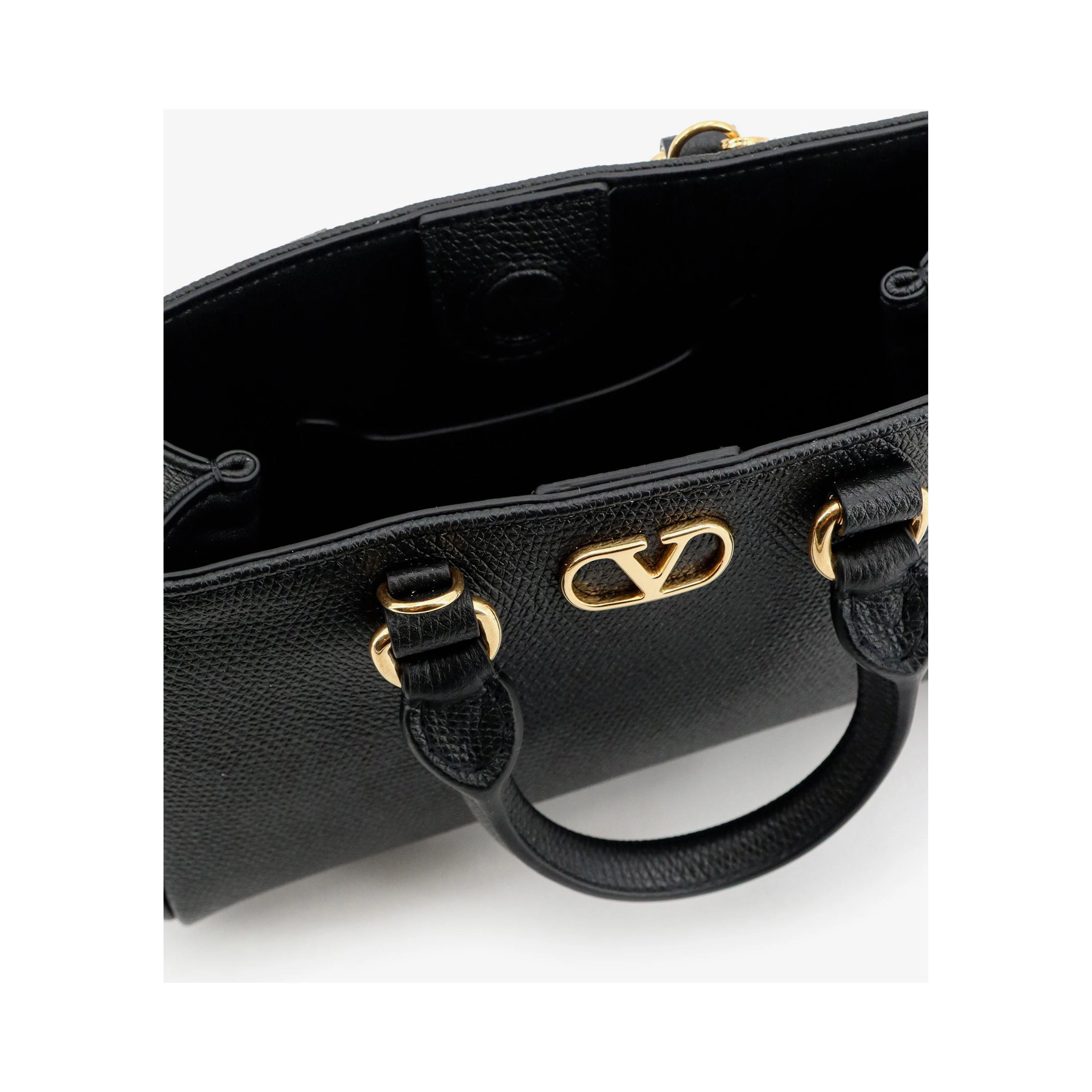 VLogo Signature mini bag in grainy calfskin