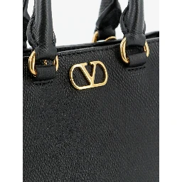 VLogo Signature mini bag in grainy calfskin