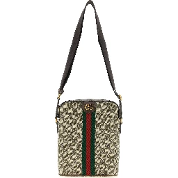 Beige Polyethylene Crossbody Bag
