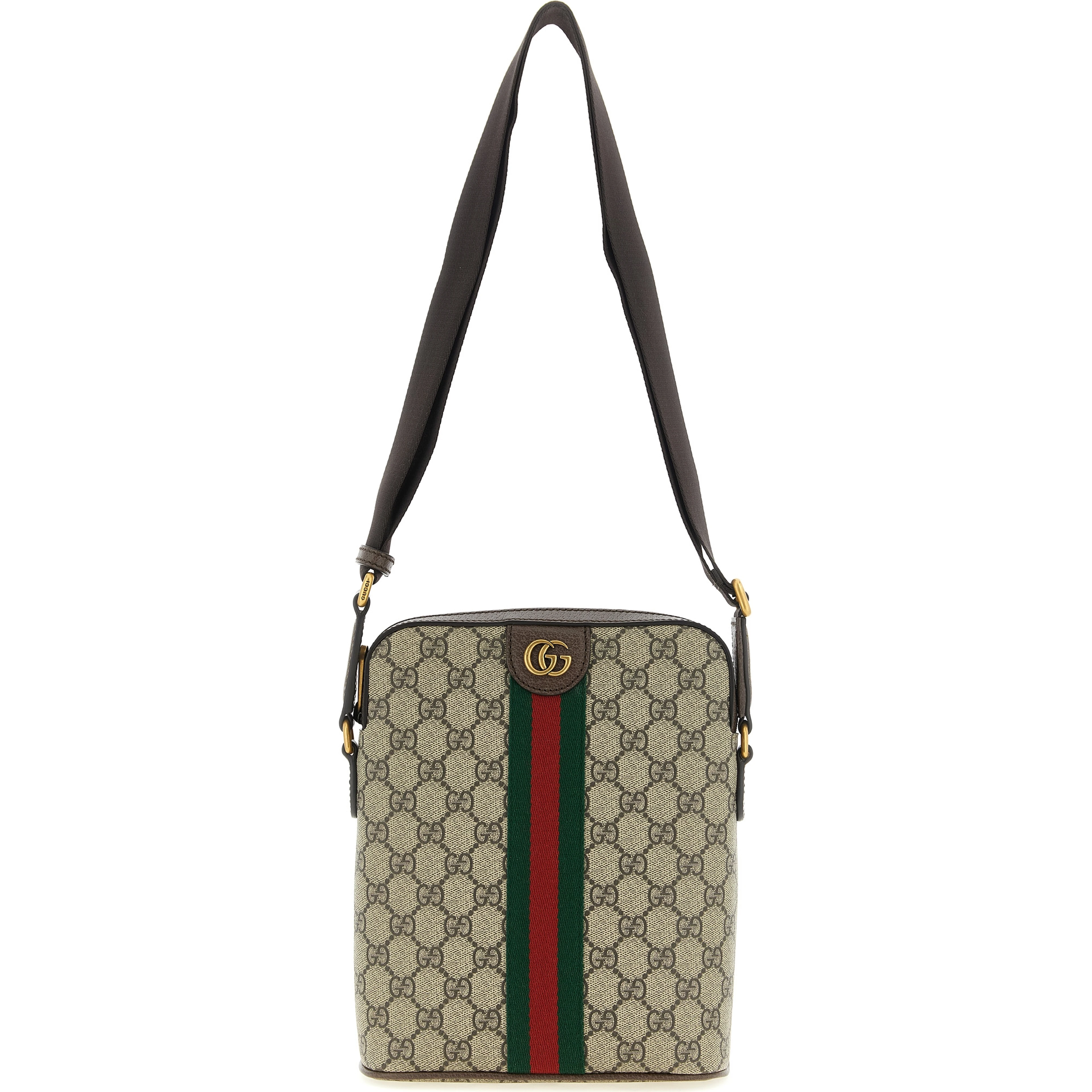 Beige Polyethylene Crossbody Bag