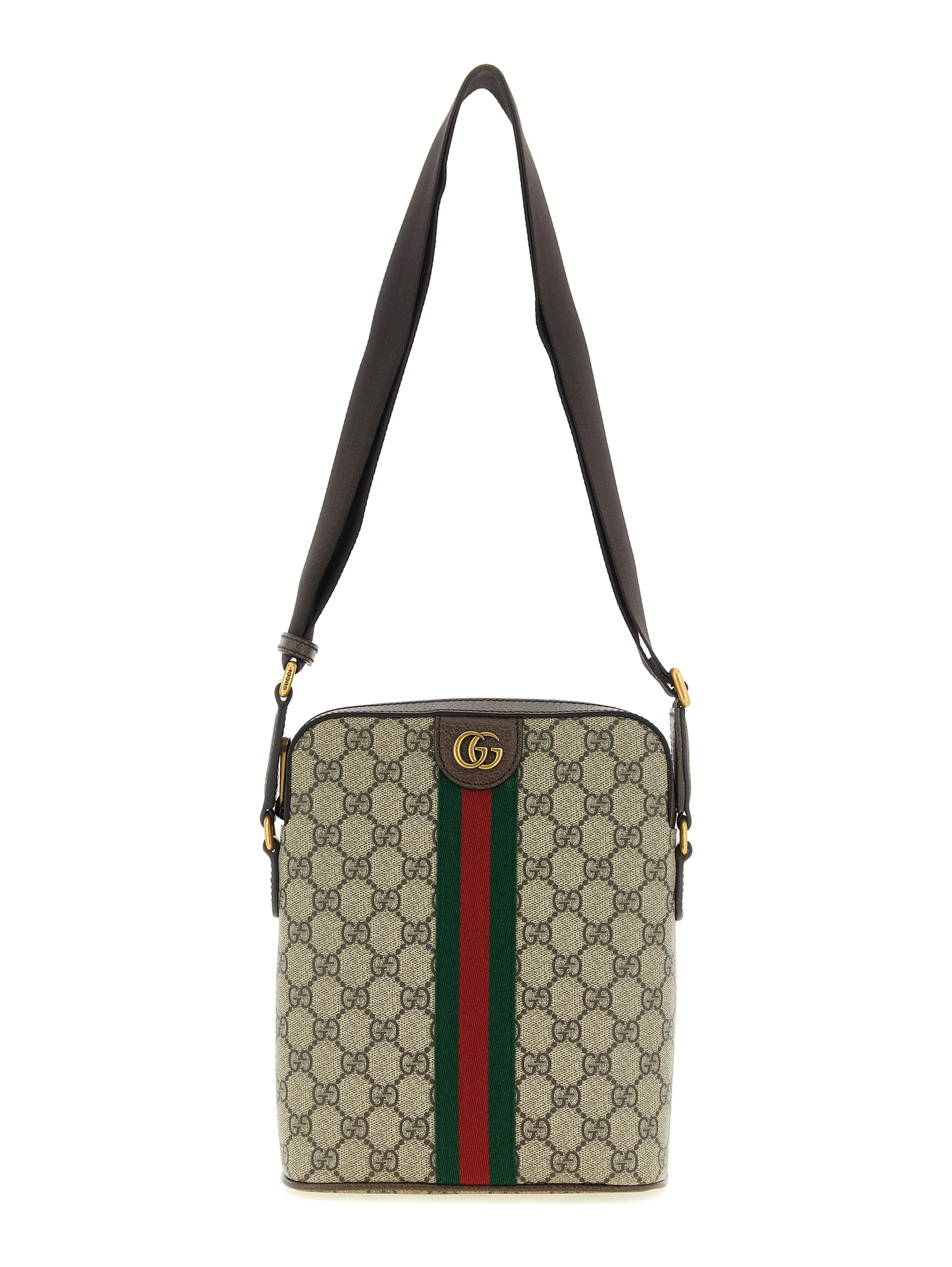 Beige Polyethylene Crossbody Bag