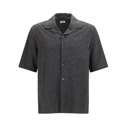 Gray Linen Shortsleeve Shirt