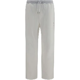 White Cotton Casual Pants