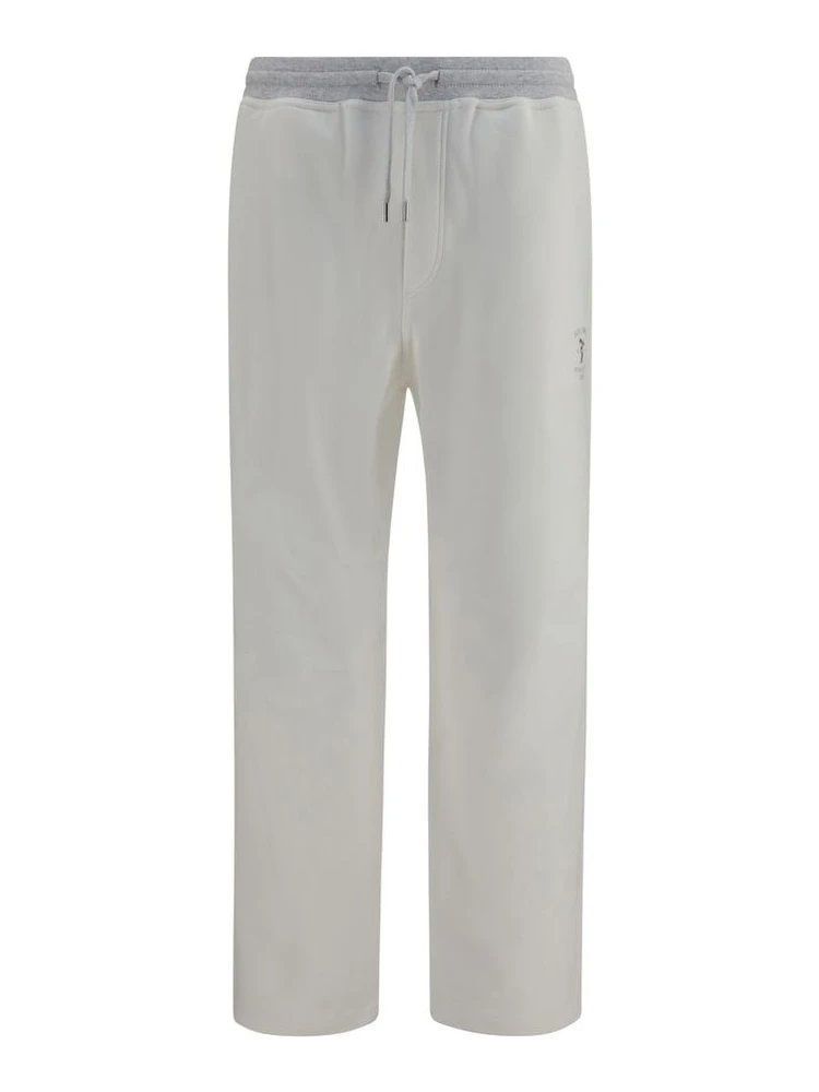 White Cotton Casual Pants