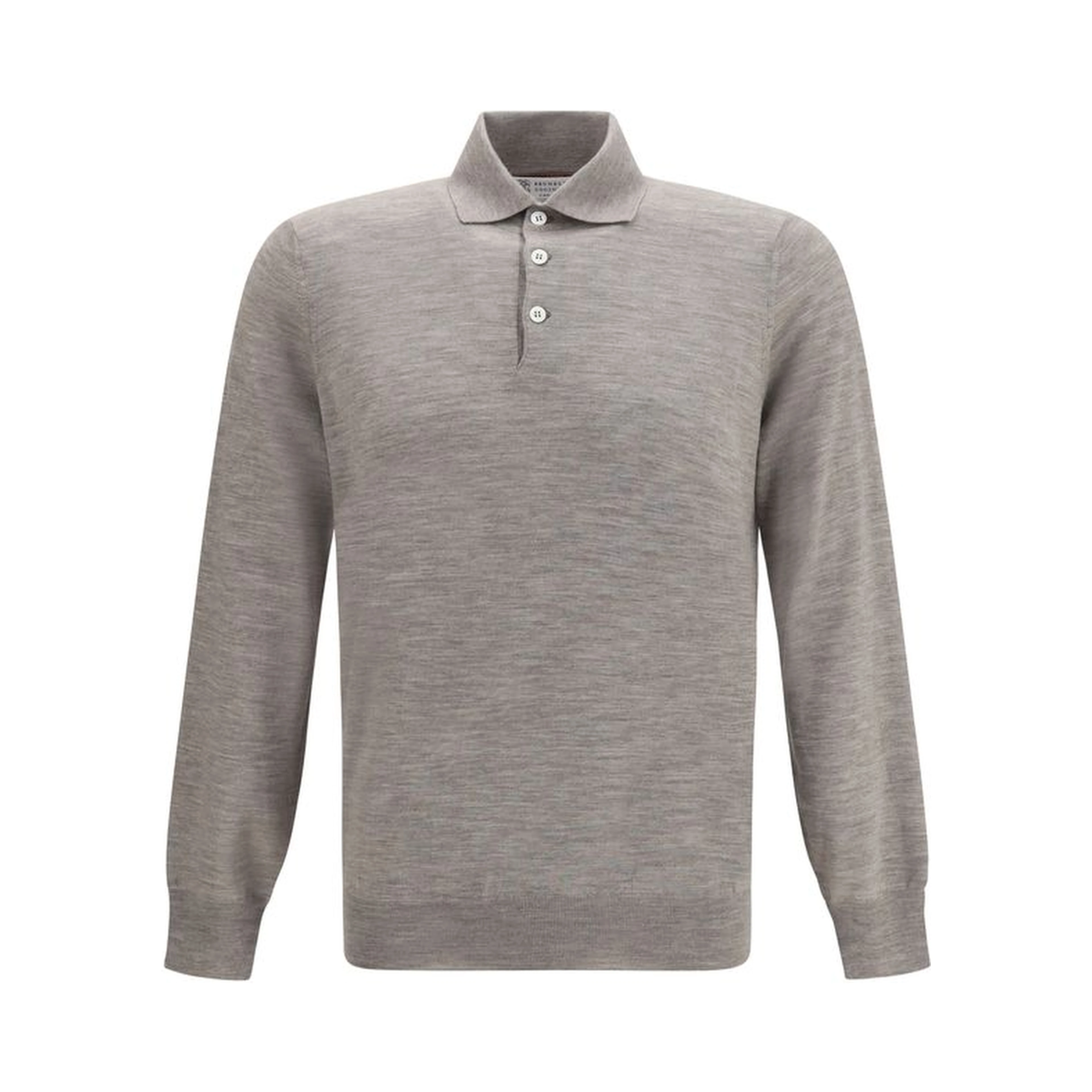 Gray Cashmere Polo Shirt