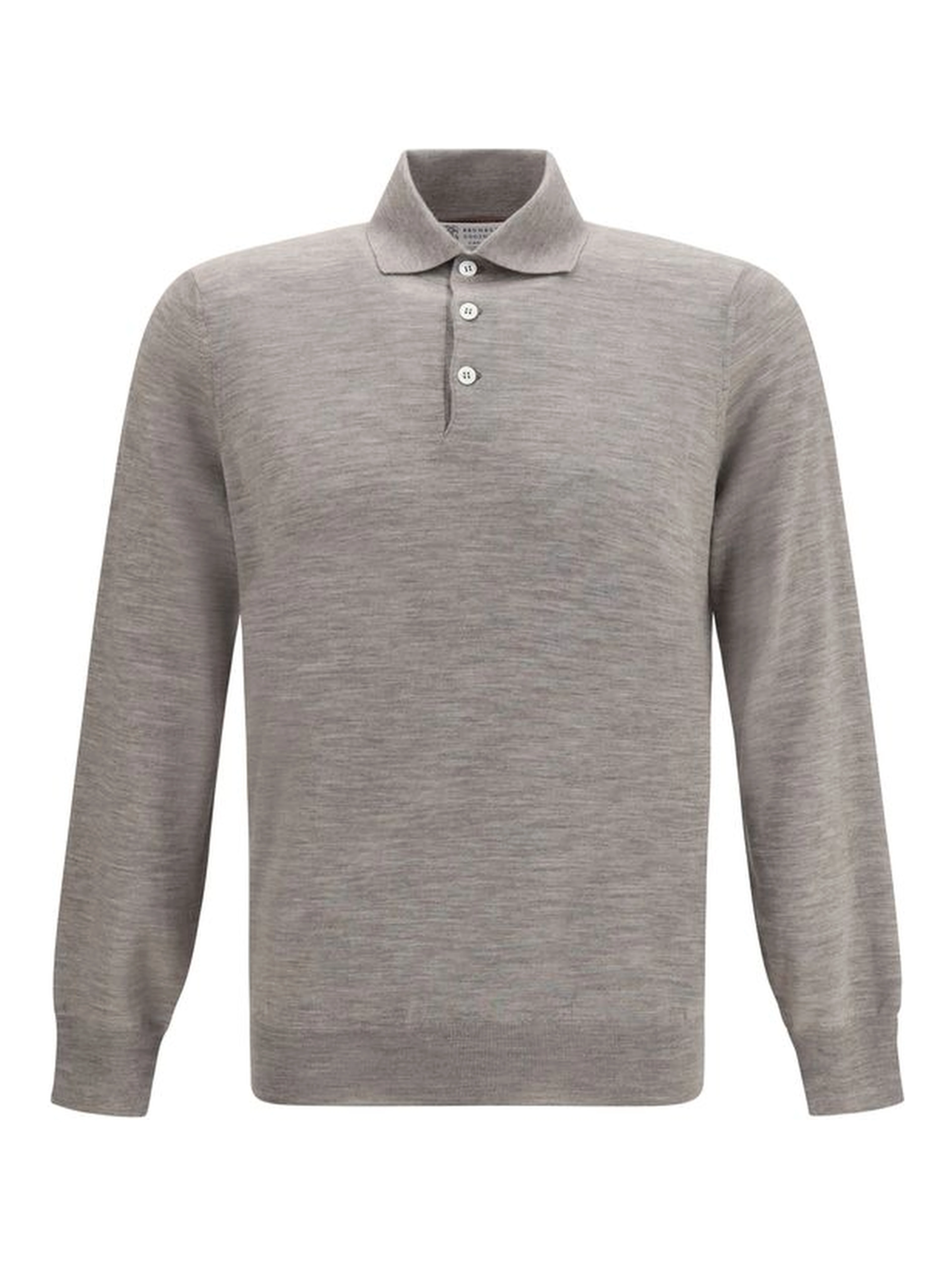 Gray Cashmere Polo Shirt