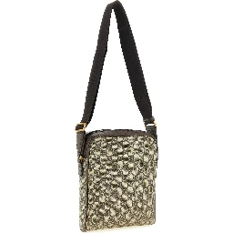 Beige Polyethylene Crossbody Bag
