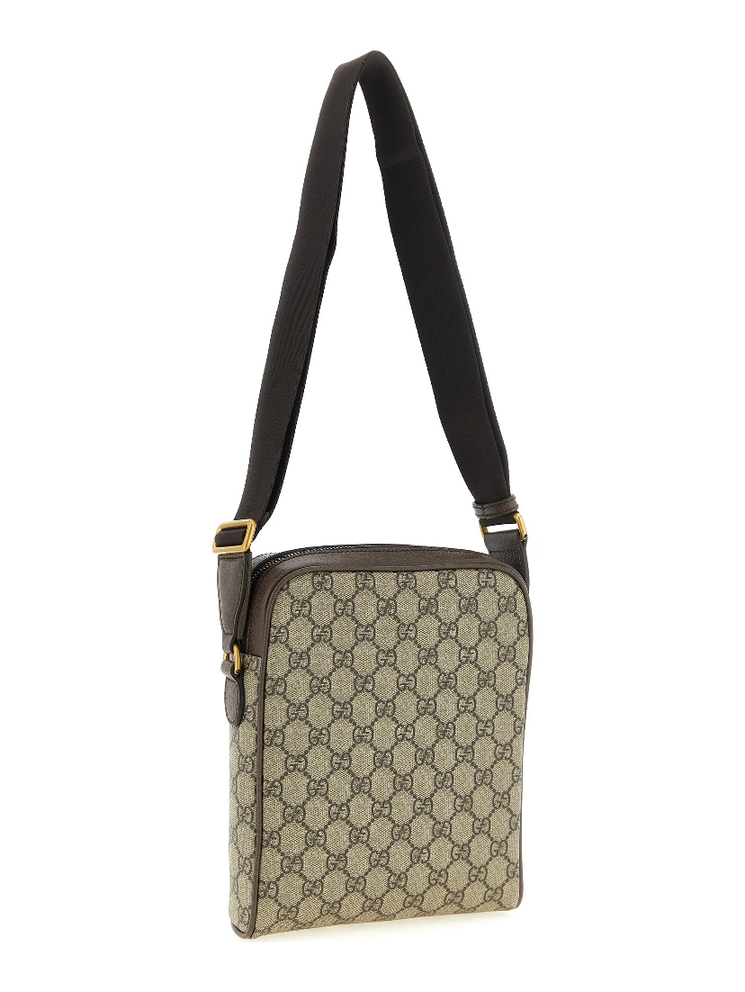 Beige Polyethylene Crossbody Bag