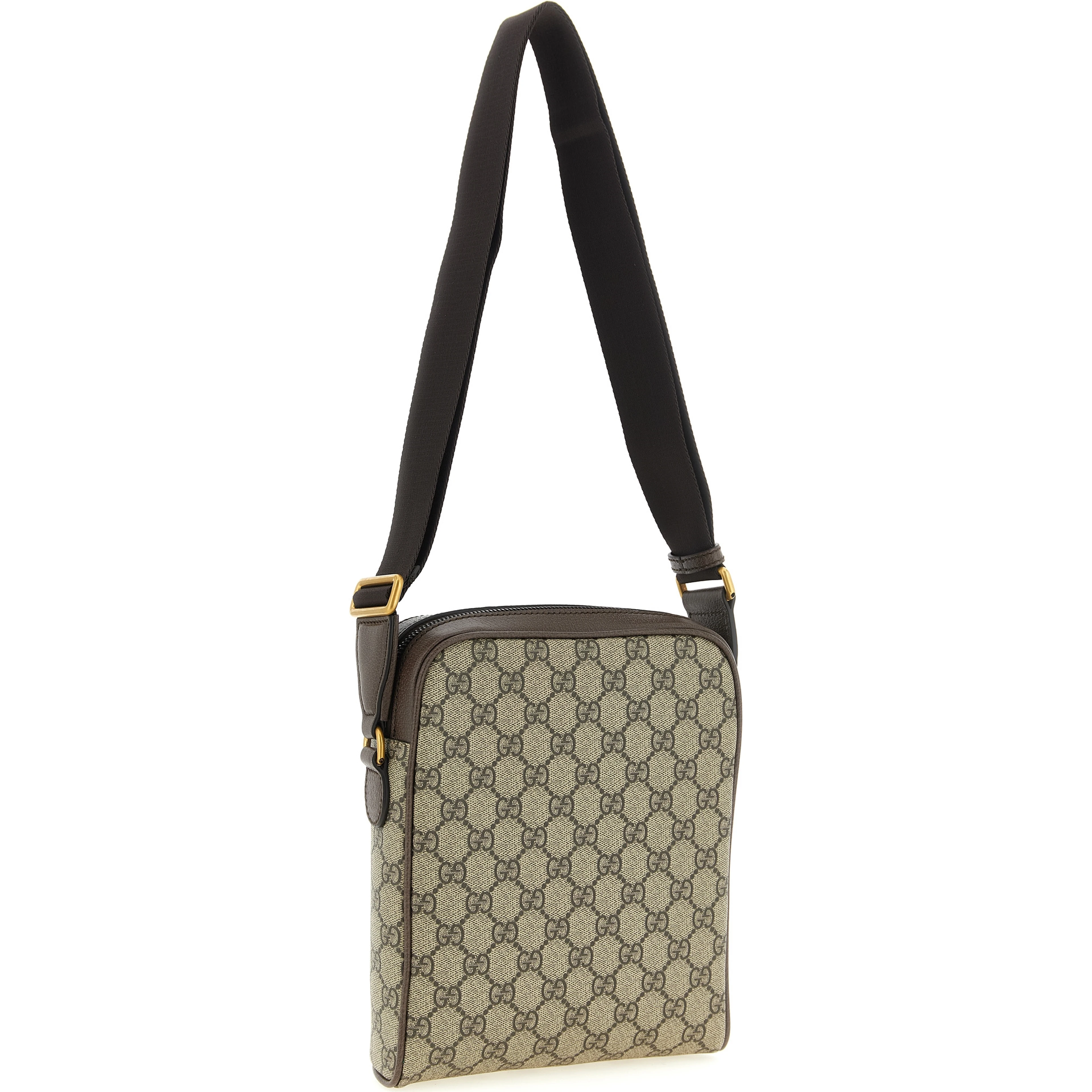 Beige Polyethylene Crossbody Bag