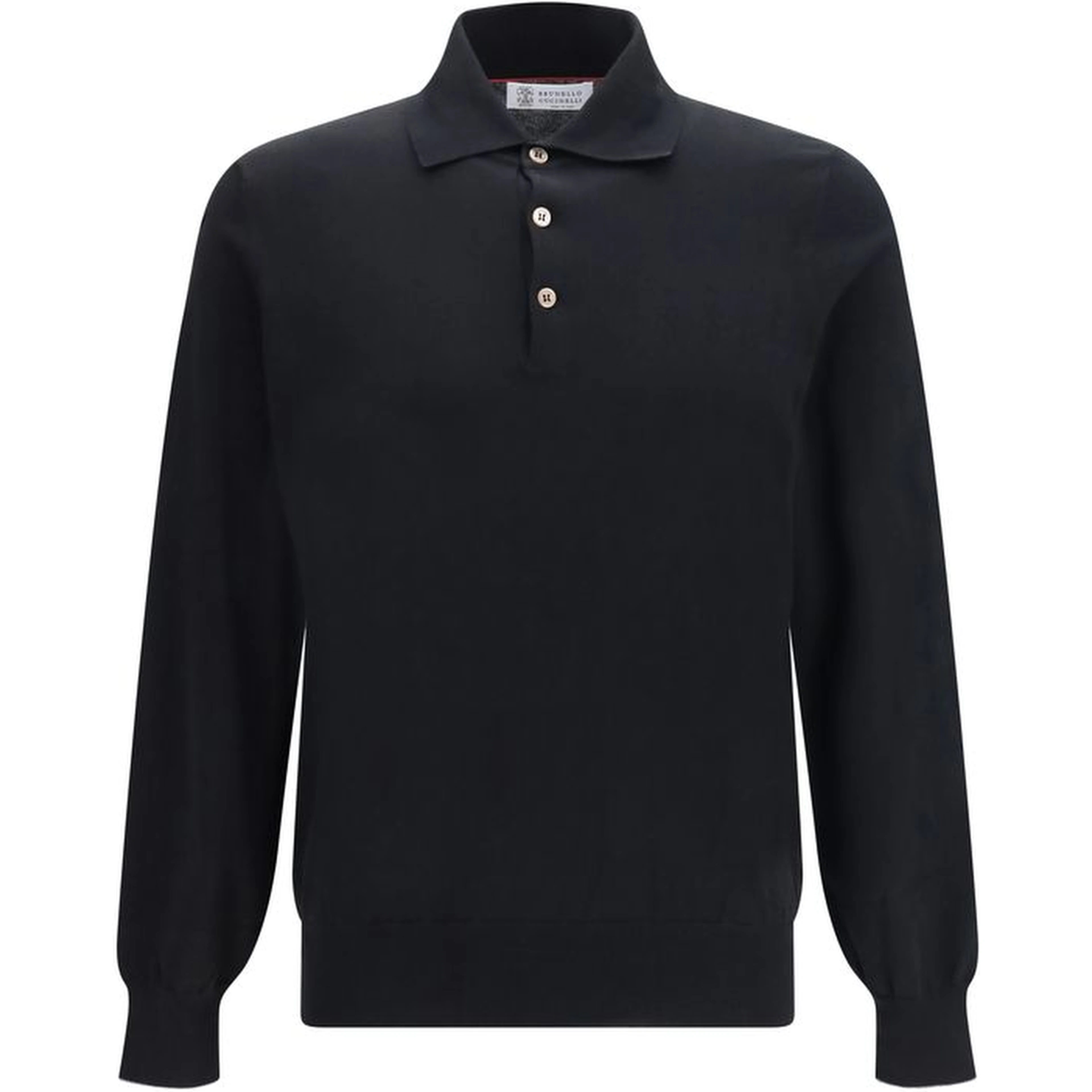 Black Cotton Long Sleeve T-Shirt