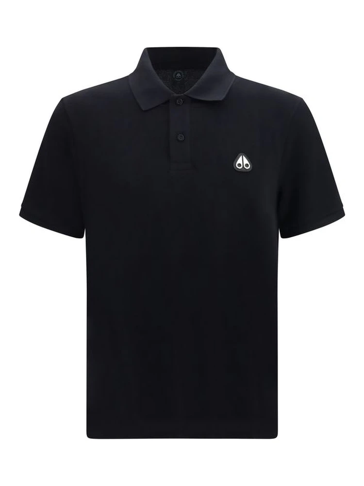 Black Cotton Polo Shirt
