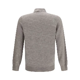 Gray Cashmere Polo Shirt