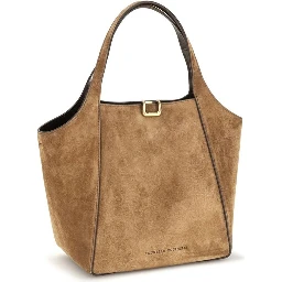 Beige Calf Leather Bos Taurus Shoulder Bag