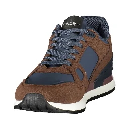 Brown Polyurethane Men's Sneaker