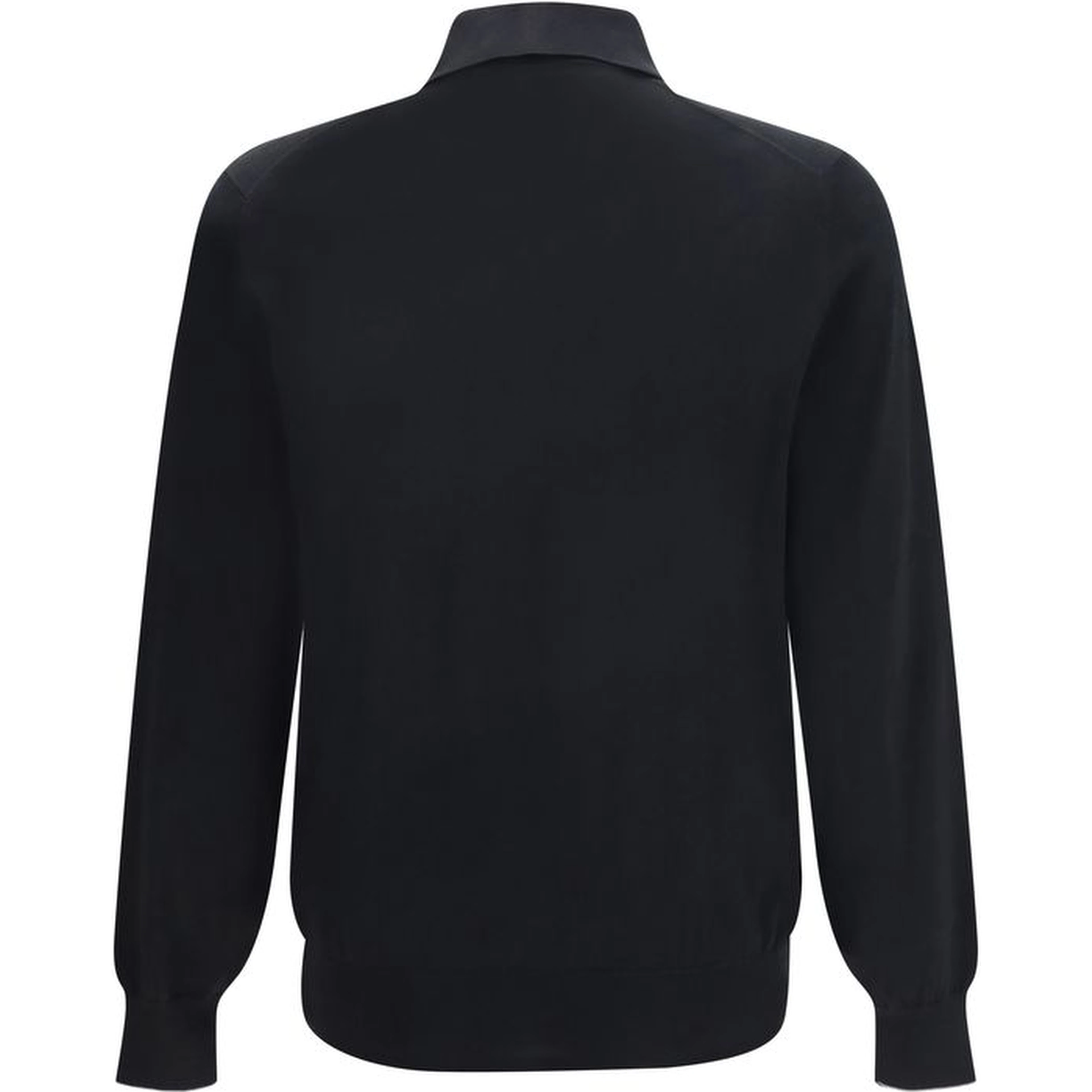 Black Cotton Long Sleeve T-Shirt