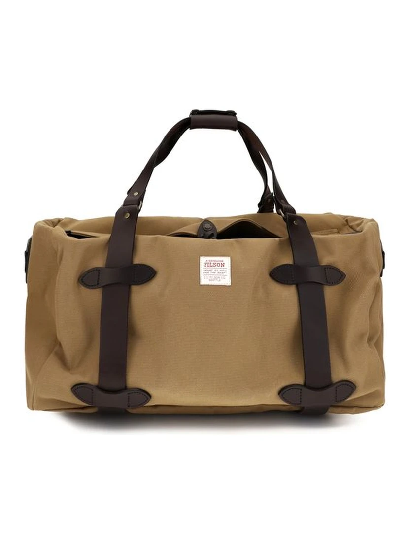 Beige Cotton Shoulder Bag