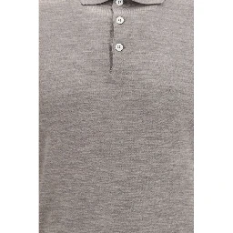 Gray Cashmere Polo Shirt