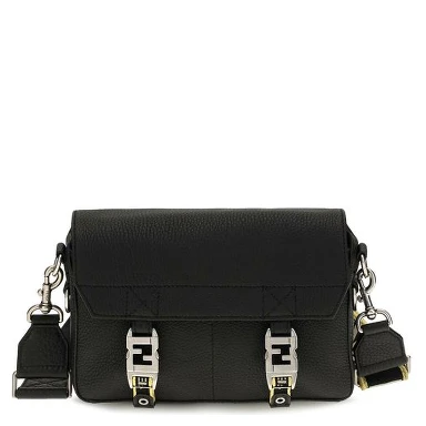 Black Calf Leather Bos Taurus Shoulder Bag