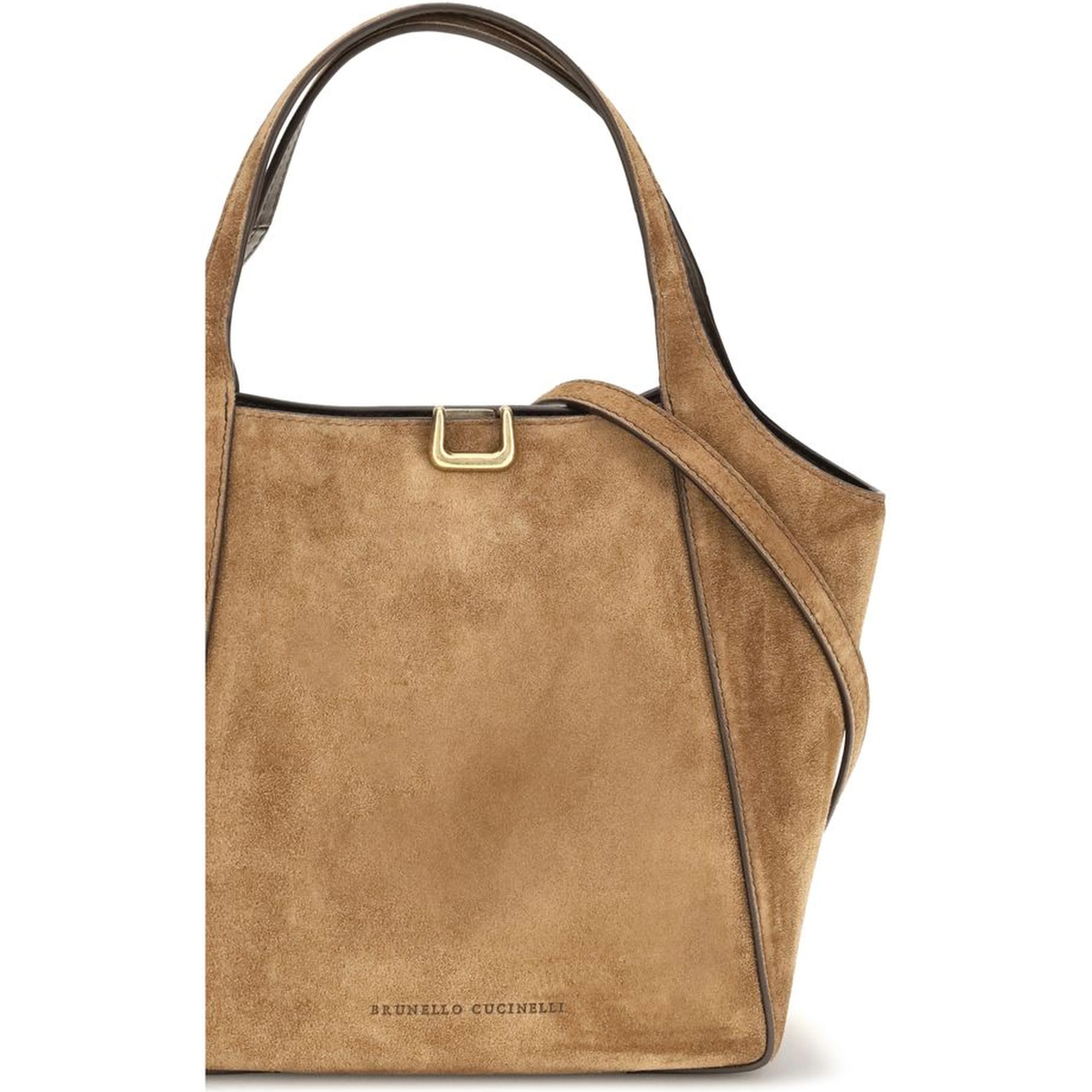 Beige Calf Leather Bos Taurus Shoulder Bag