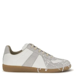 Gray Suede Leather Low Top Sneakers