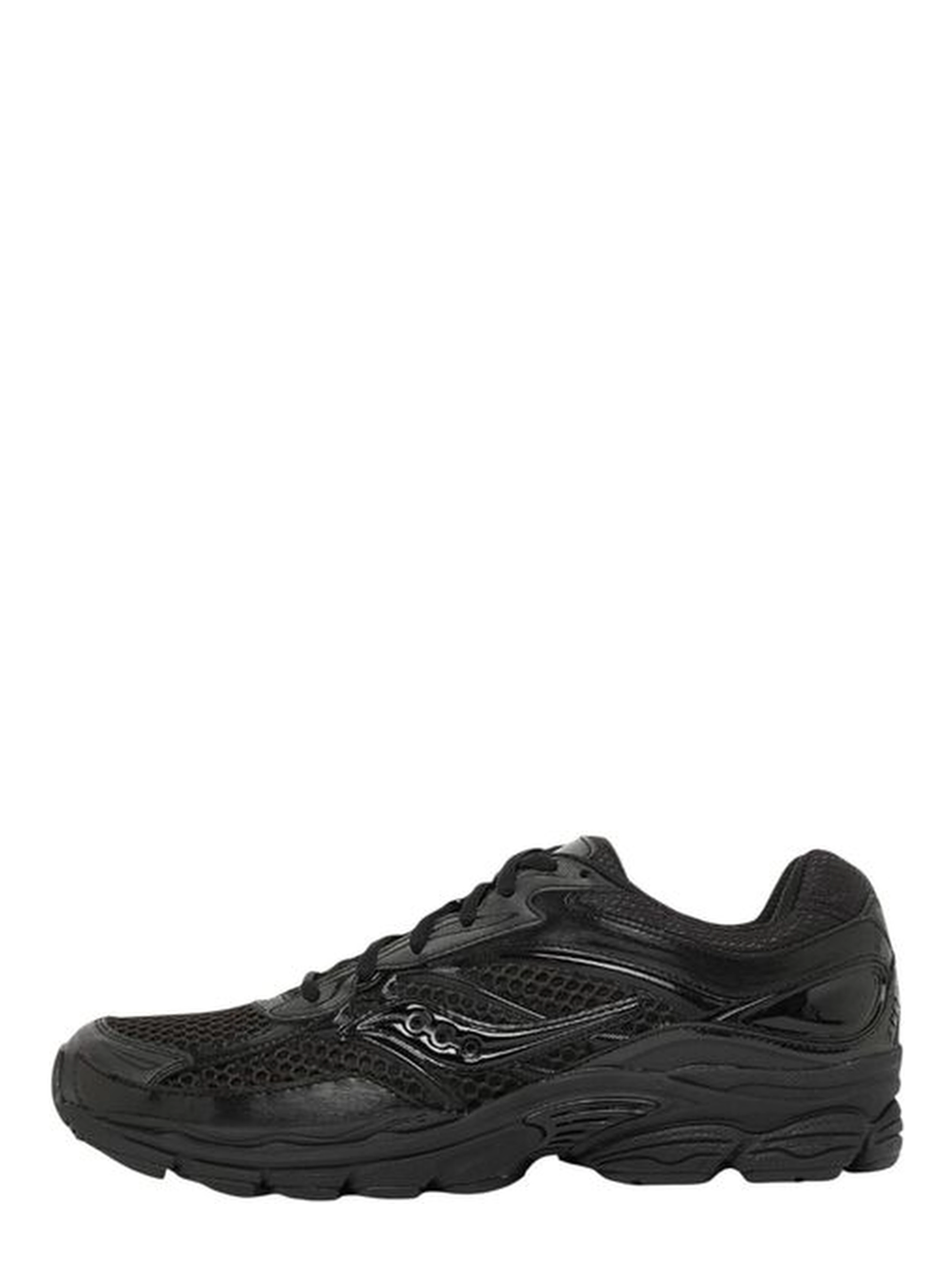 Black Synthetic Athletic Sneakers
