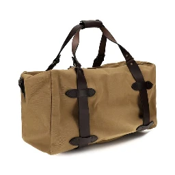 Beige Cotton Shoulder Bag