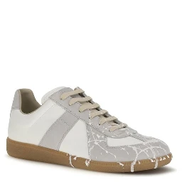 Gray Suede Leather Low Top Sneakers