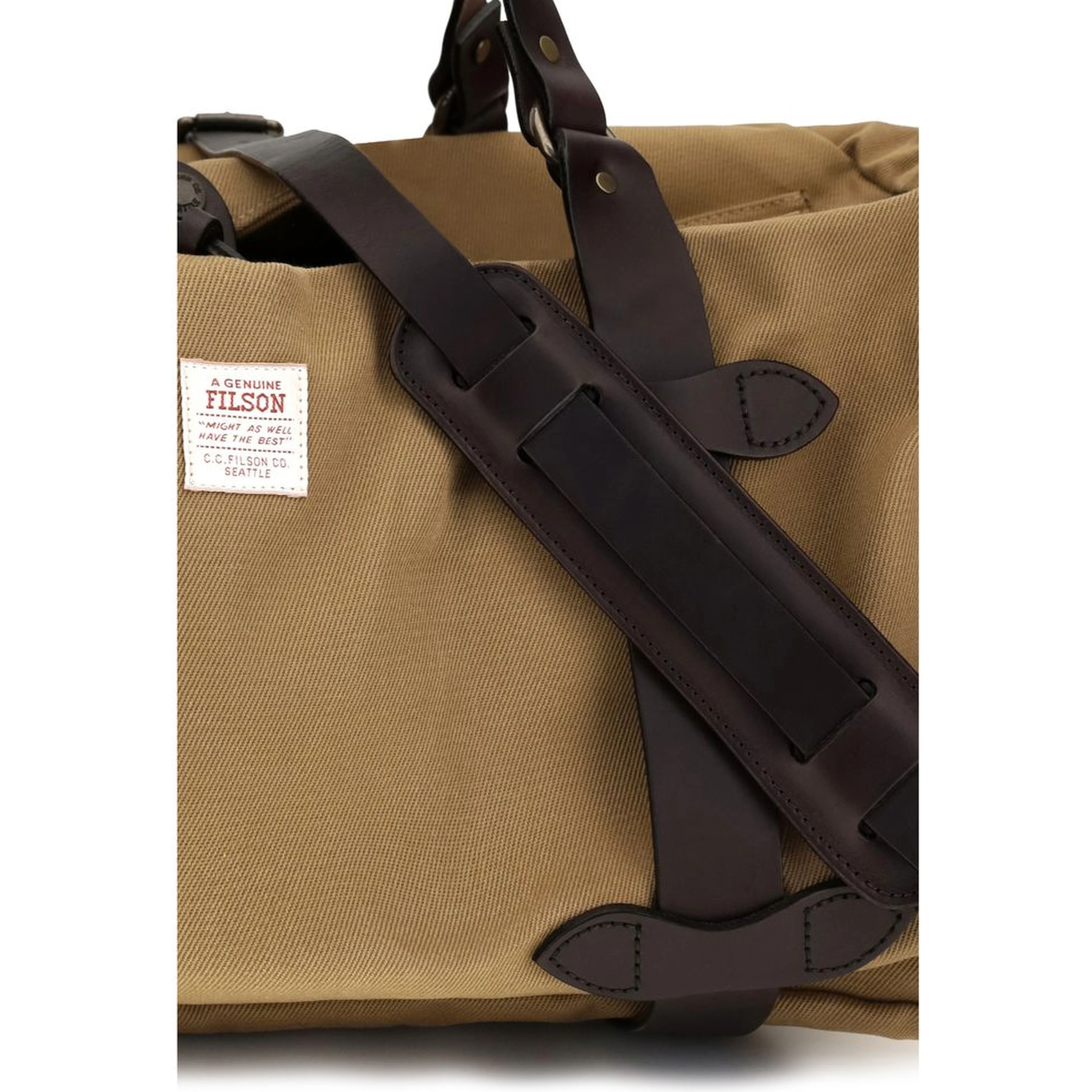 Beige Cotton Shoulder Bag