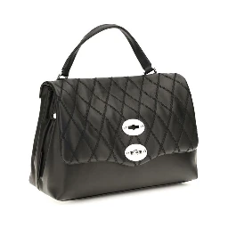 Black Calf Leather Bos Taurus Shoulder Bag