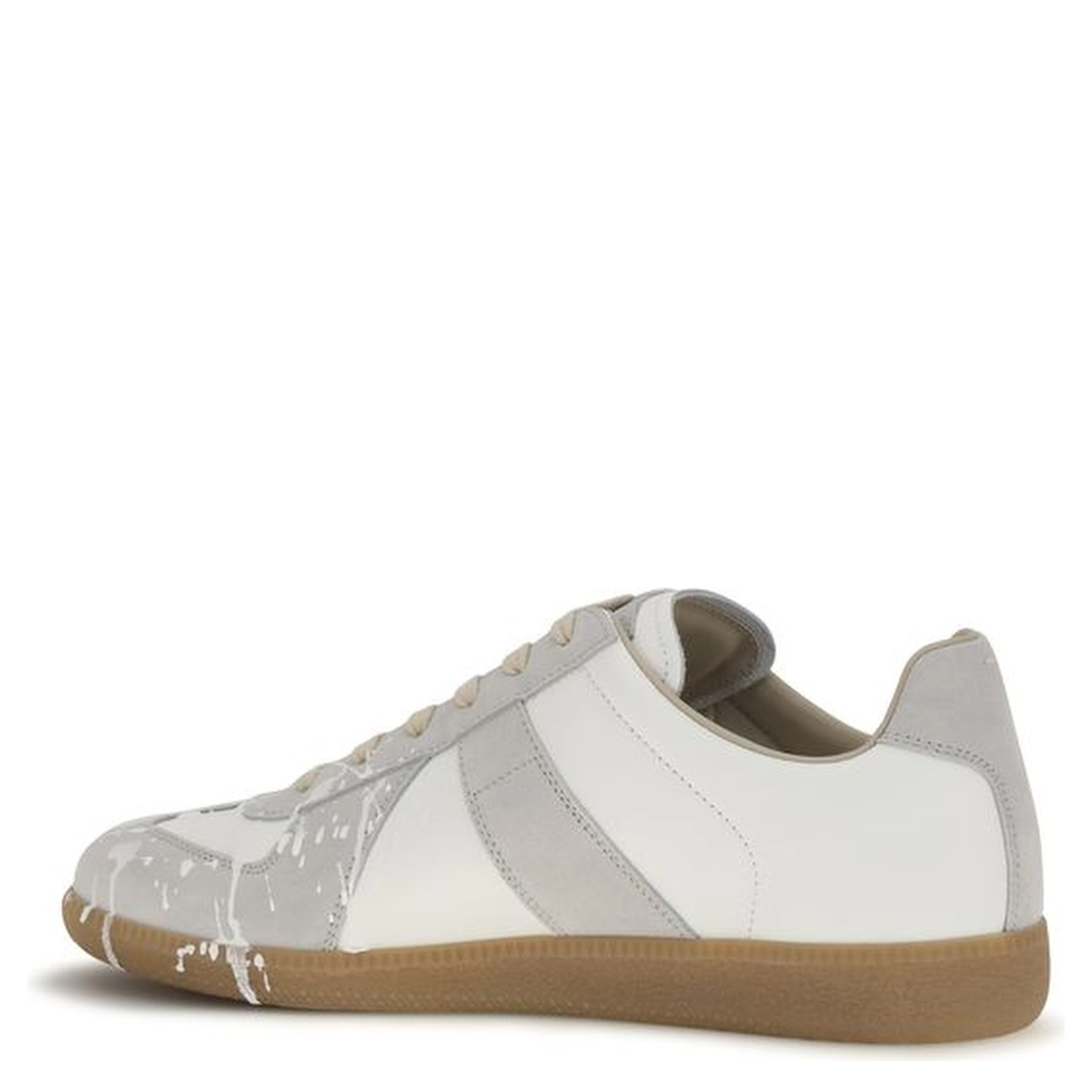 Gray Suede Leather Low Top Sneakers