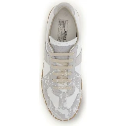 Gray Suede Leather Low Top Sneakers