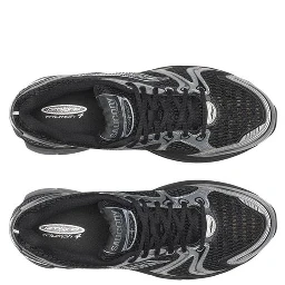 Black Synthetic Athletic Sneakers