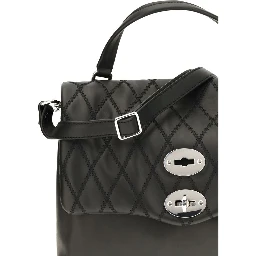 Black Calf Leather Bos Taurus Shoulder Bag