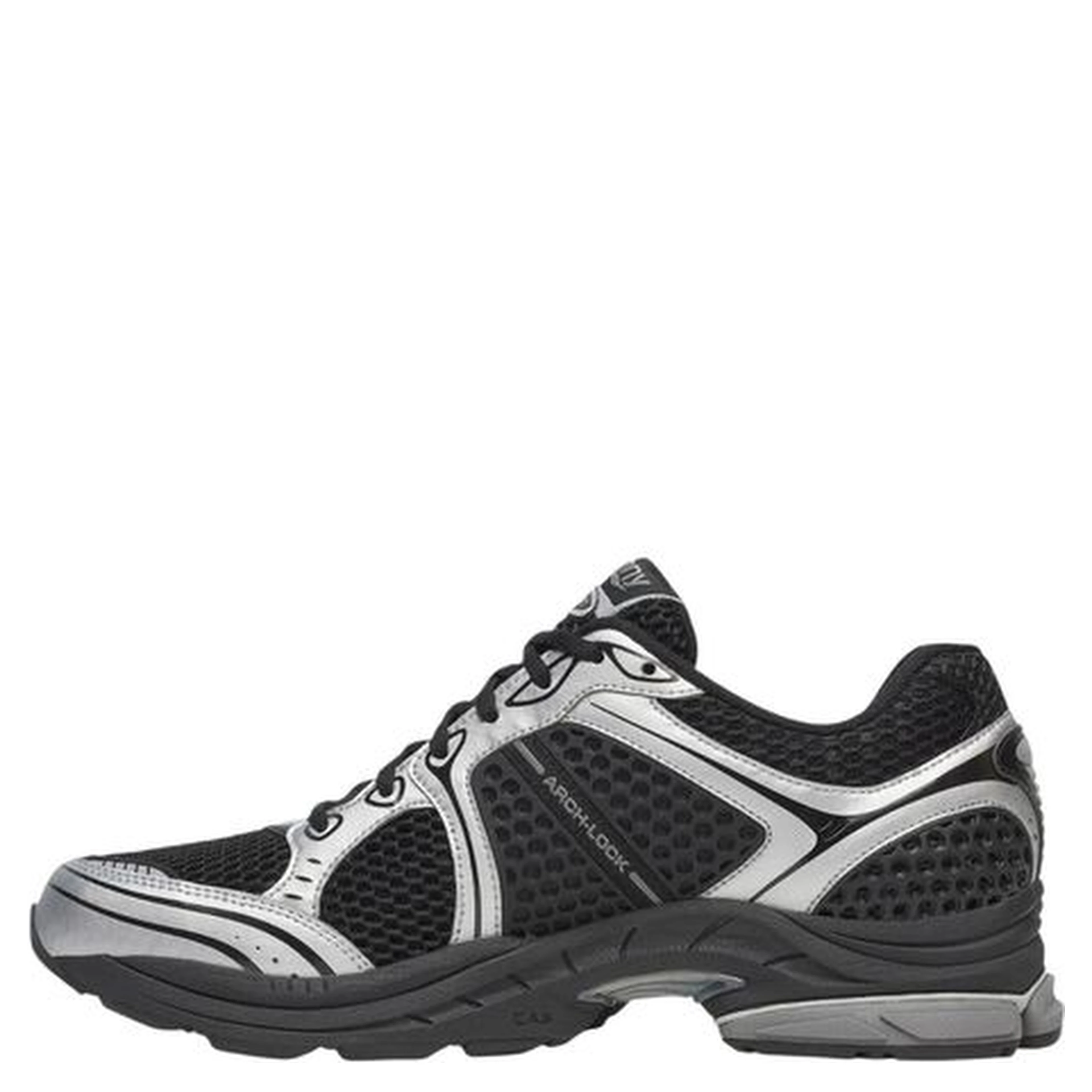 Black Synthetic Athletic Sneakers