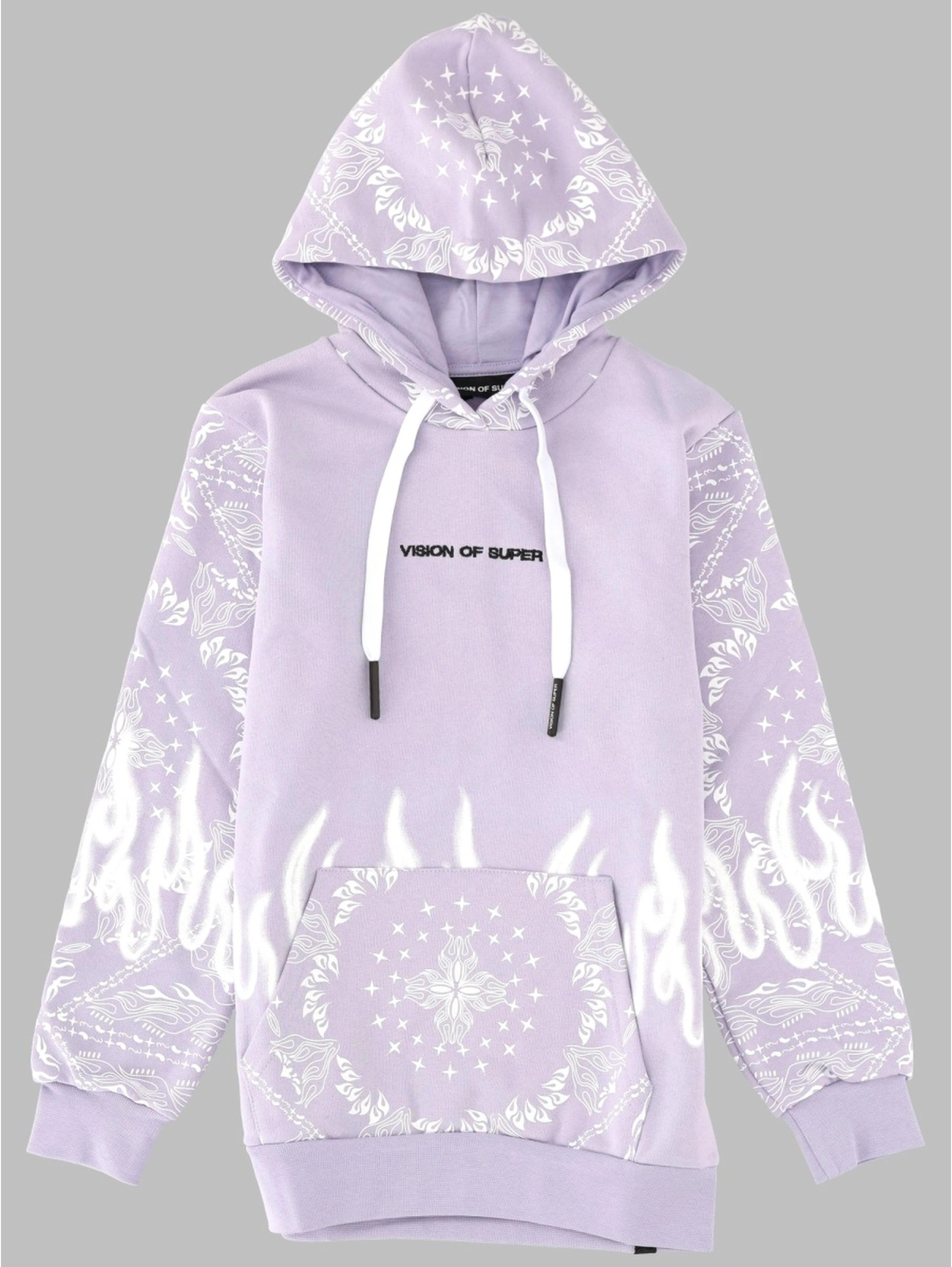 LILAC KIDS HOODIE WITH BANDANA PRINT