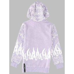 LILAC KIDS HOODIE WITH BANDANA PRINT