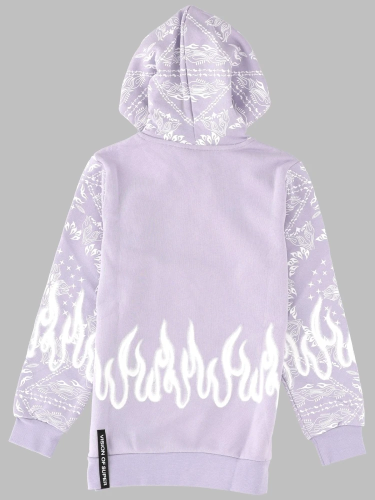 LILAC KIDS HOODIE WITH BANDANA PRINT alternative