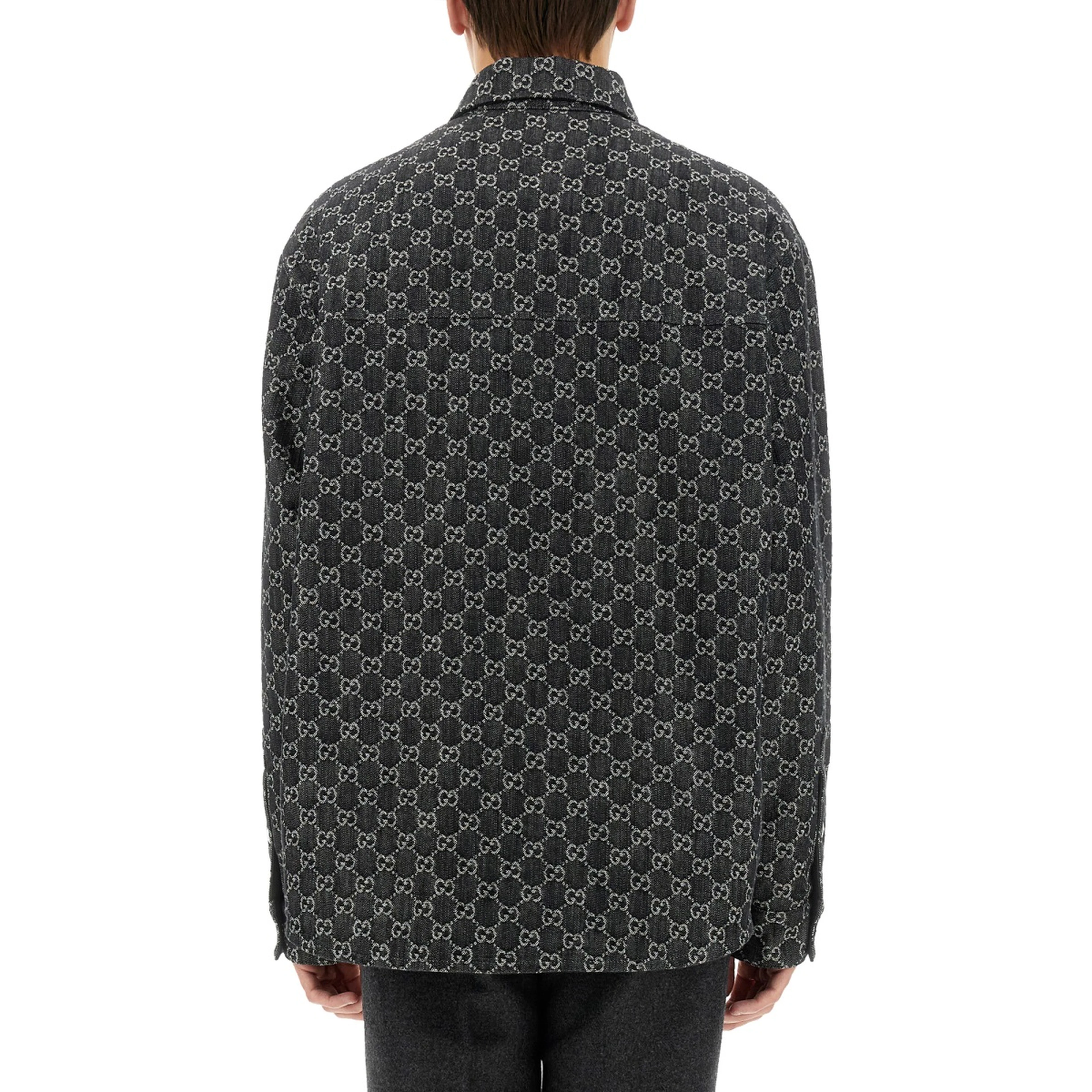 REVERSIBLE WOOL AND DENIM GG SHIRT
