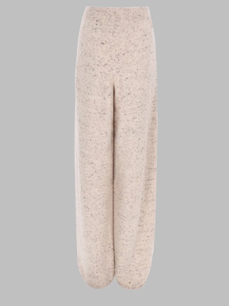PANTALONE WIDE LEG IN MISTO LANA