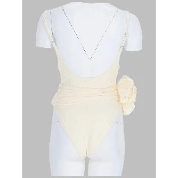 COSTUME DA BAGNO INTERO CON ROSE RICAMATE