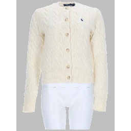CARDIGAN A TRECCE CON LOGO