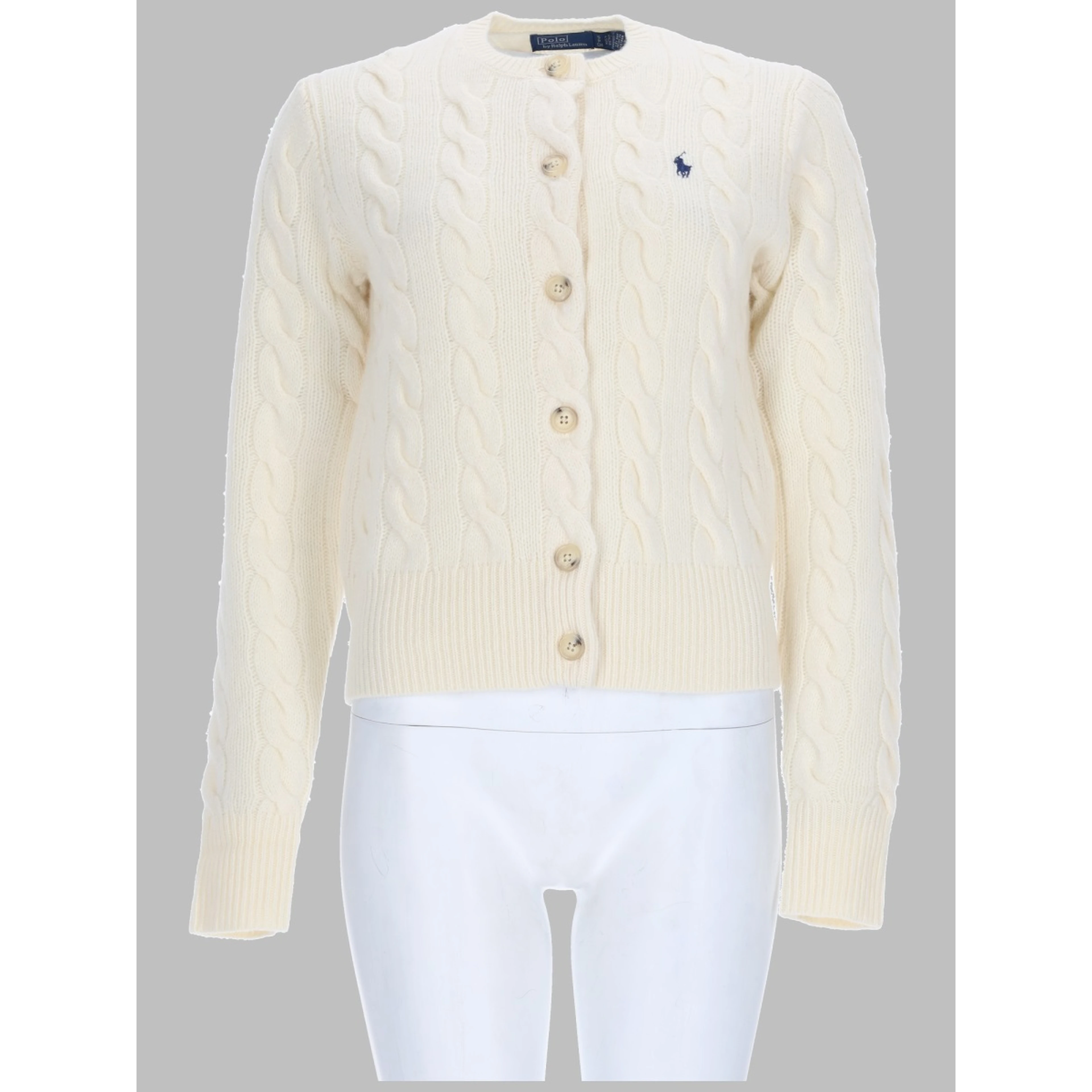 CARDIGAN A TRECCE CON LOGO