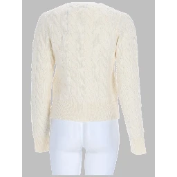 CARDIGAN A TRECCE CON LOGO