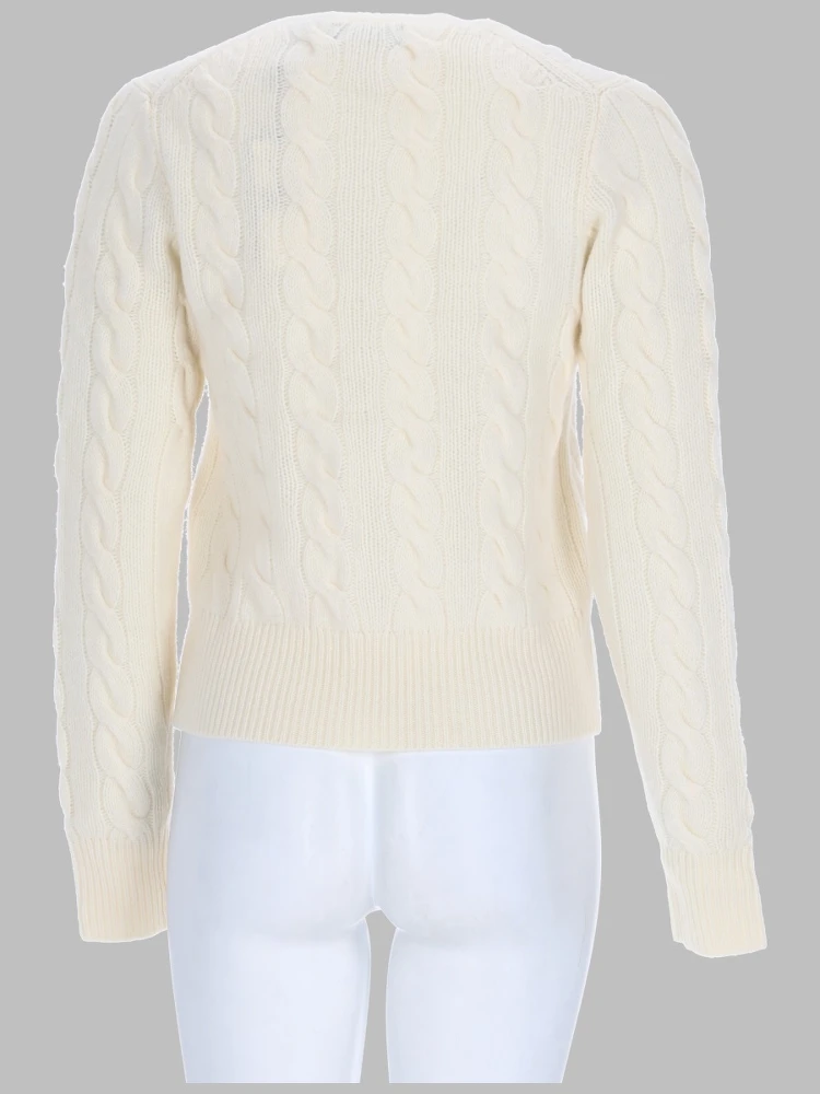 CARDIGAN A TRECCE CON LOGO alternative