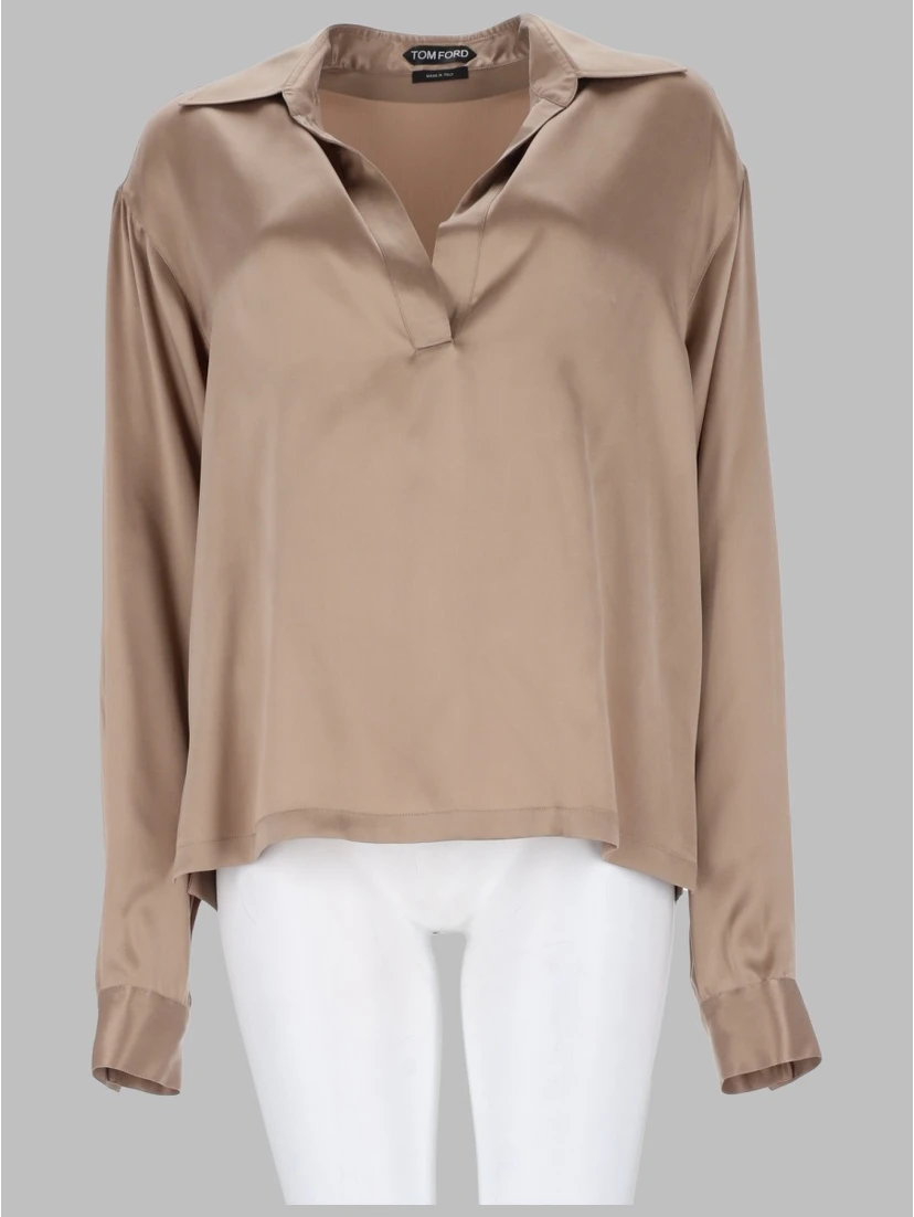 POLO IN SATIN DI SETA