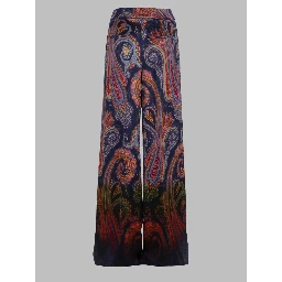 PANTALONE IN ENVERS SATIN CON MOTIVO PAISLEY