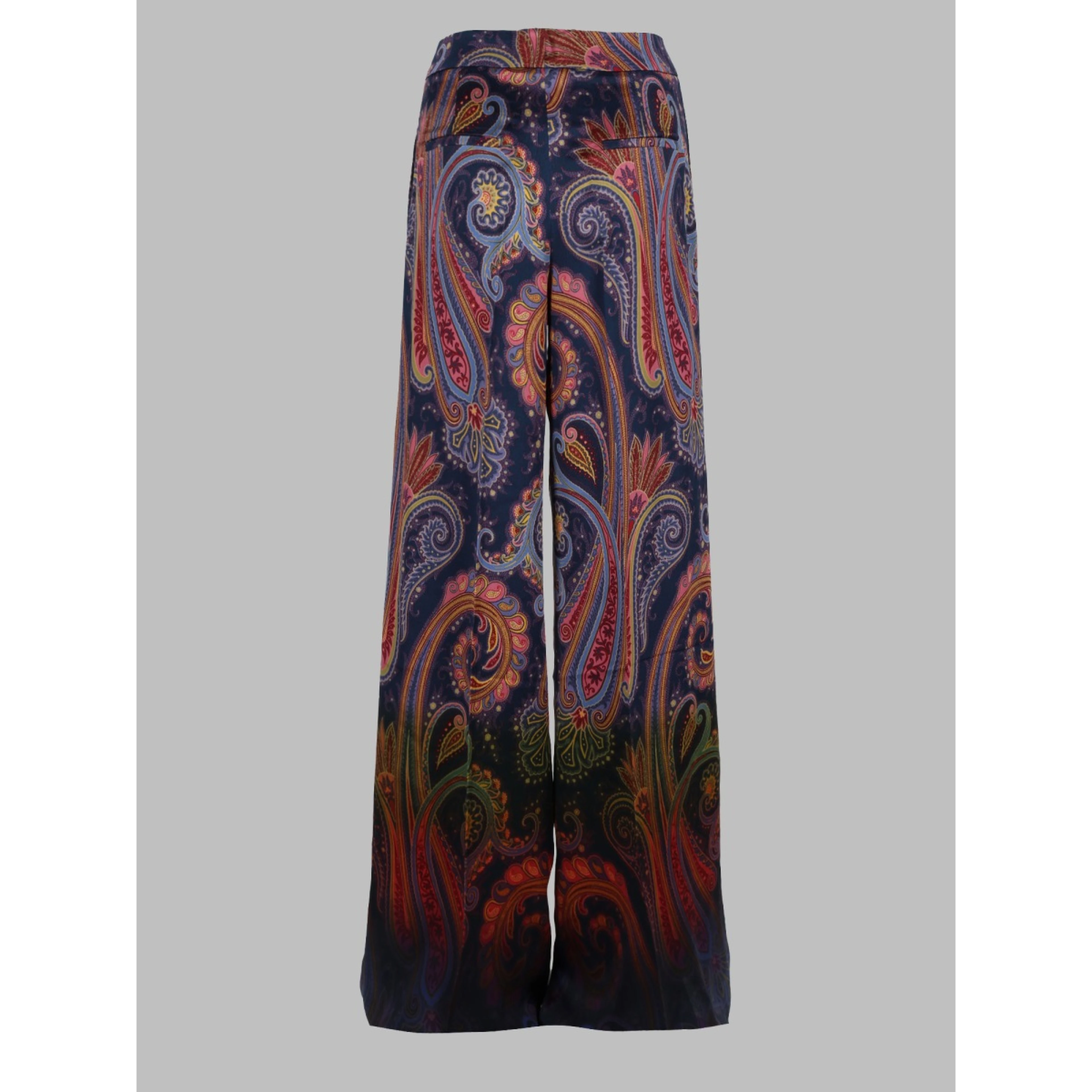 PANTALONE IN ENVERS SATIN CON MOTIVO PAISLEY