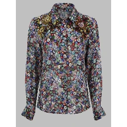 CAMICIA IN VISCOSA RICAMATA